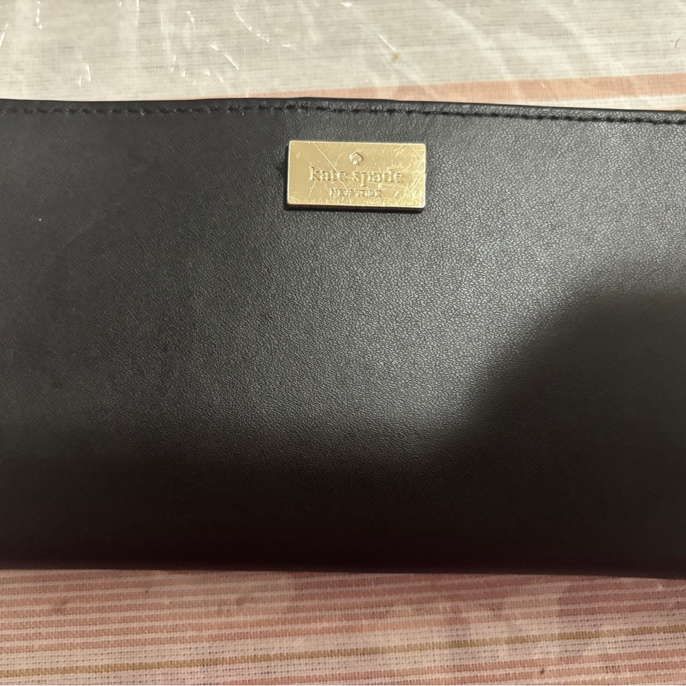 Kate Spade Black Clutch with Gold Accent